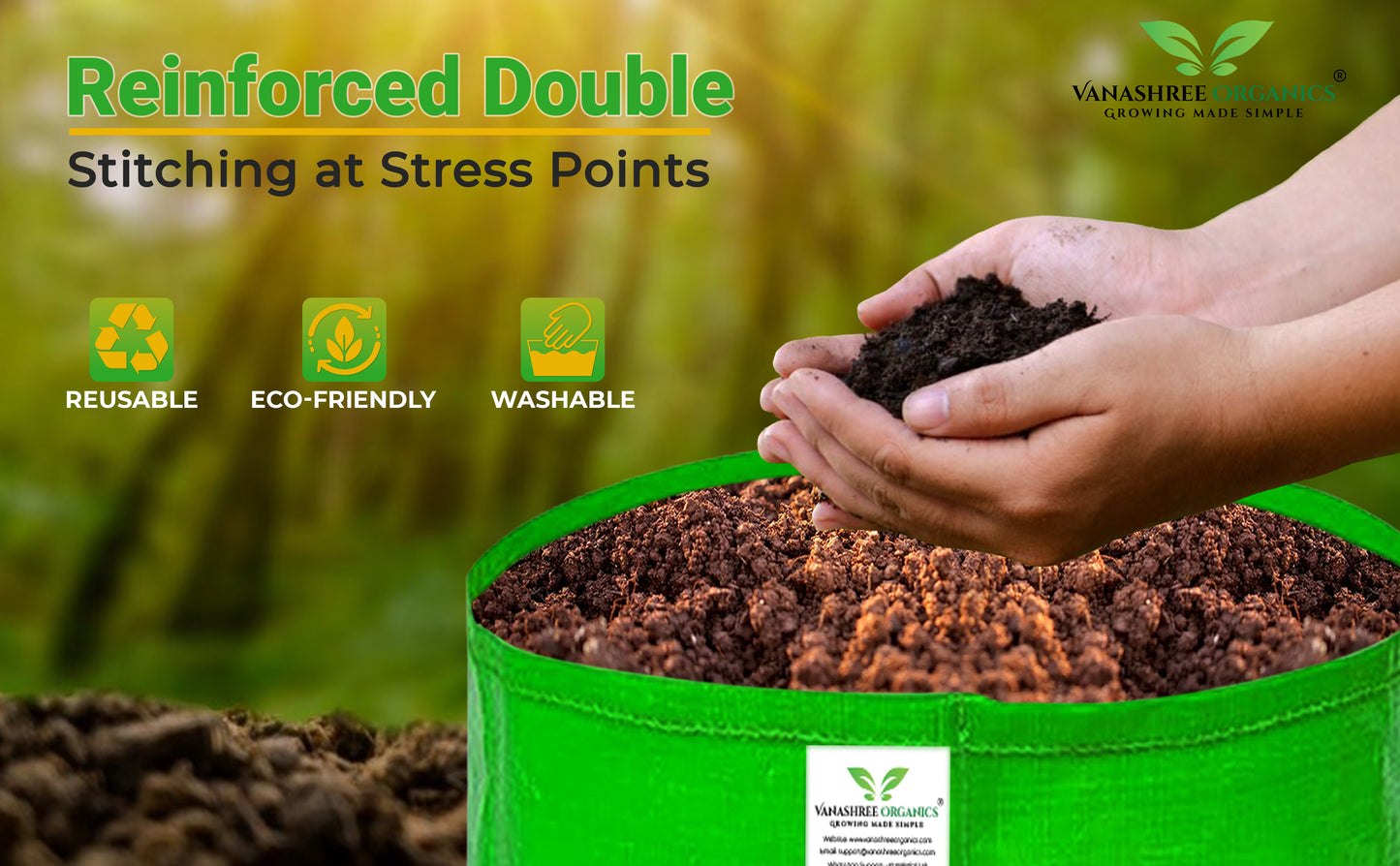 Grow Bag 15x18 Inch for Home Gardening