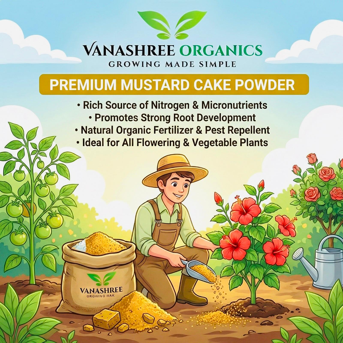 Mustard Cake for Soil Enrichment(1 Kg)