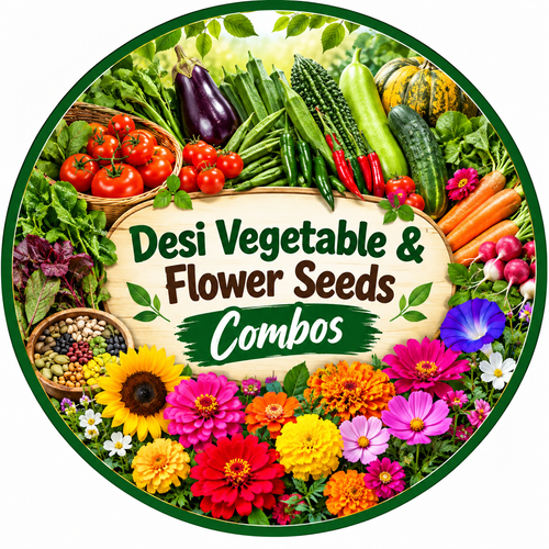 Desi Vegetable & Leafy Vegetable Seeds Combo Packs - Vanashree Organics