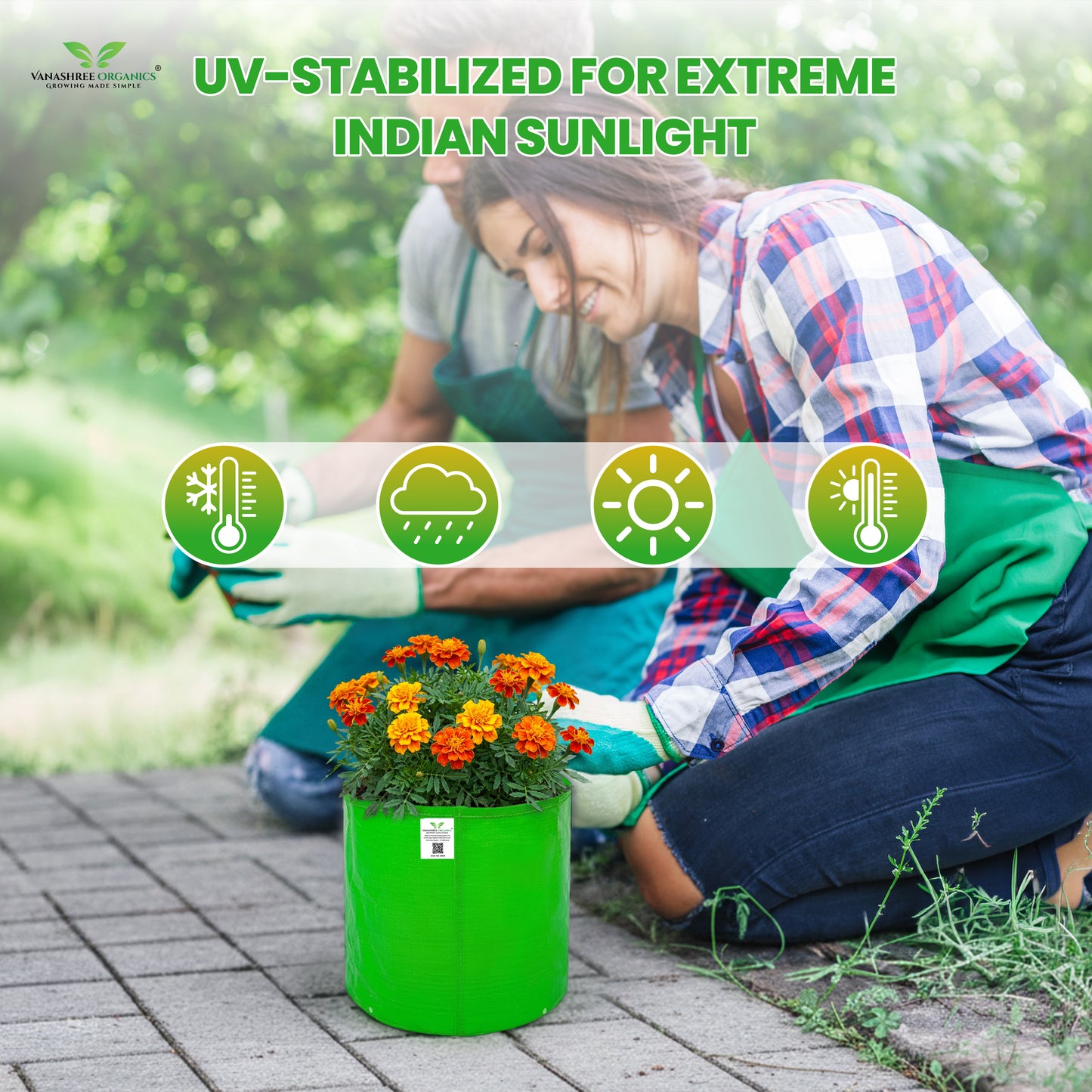 Grow Bag 12x12 Inch for Home Gardening