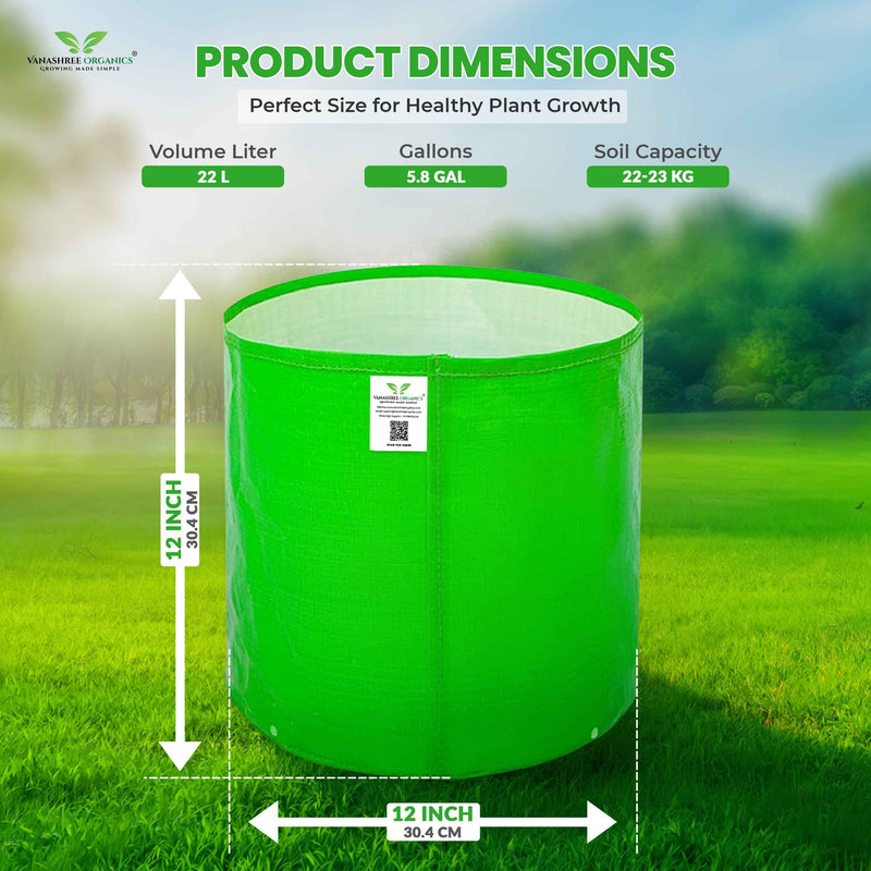 Grow Bag 12x12 Inch for Home Gardening