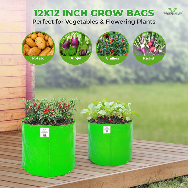 Grow Bag 12x12 Inch for Home Gardening - Vanashree Organics