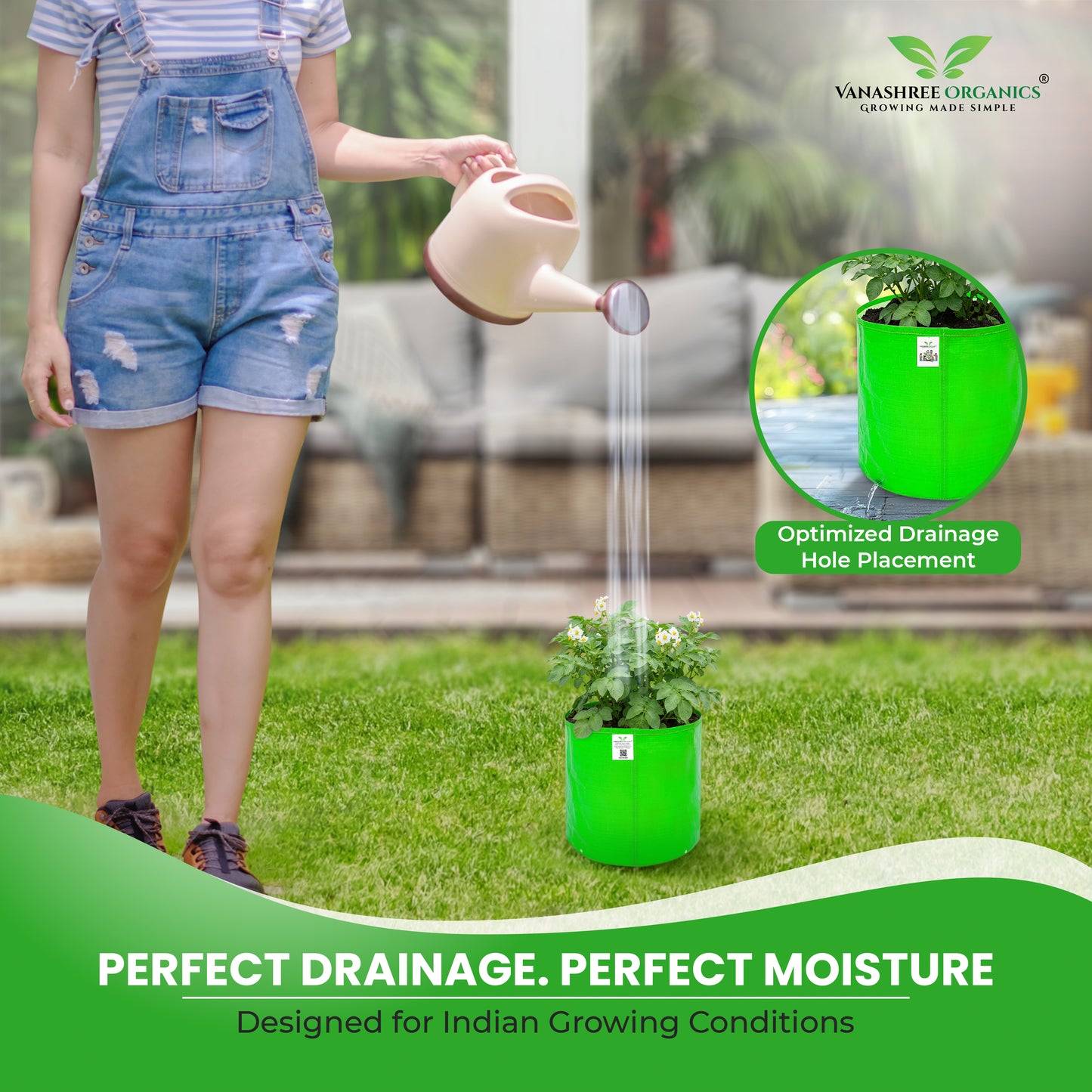 Grow Bag 12x12 Inch for Home Gardening
