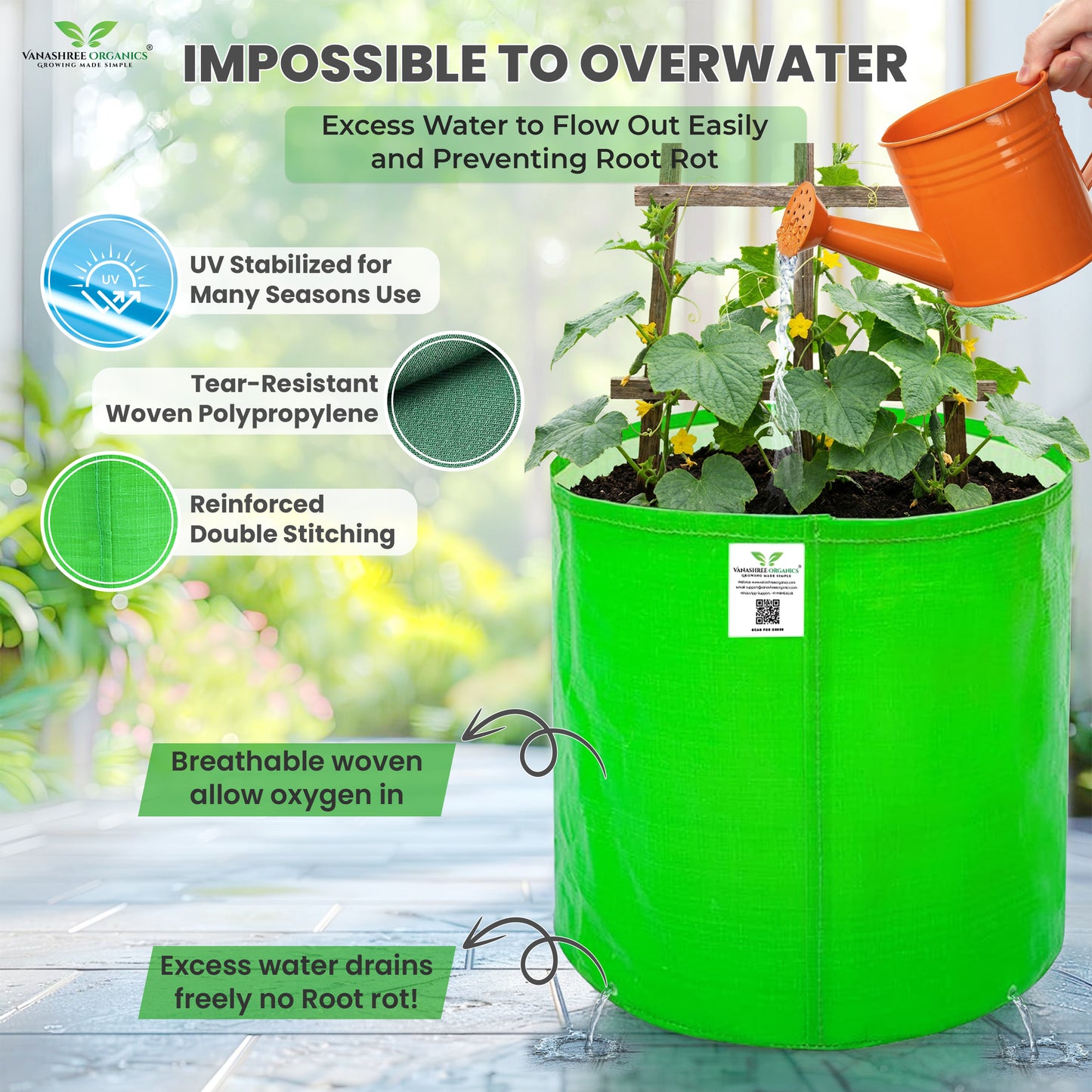 Grow Bag 12x15 Inch for Home Gardening