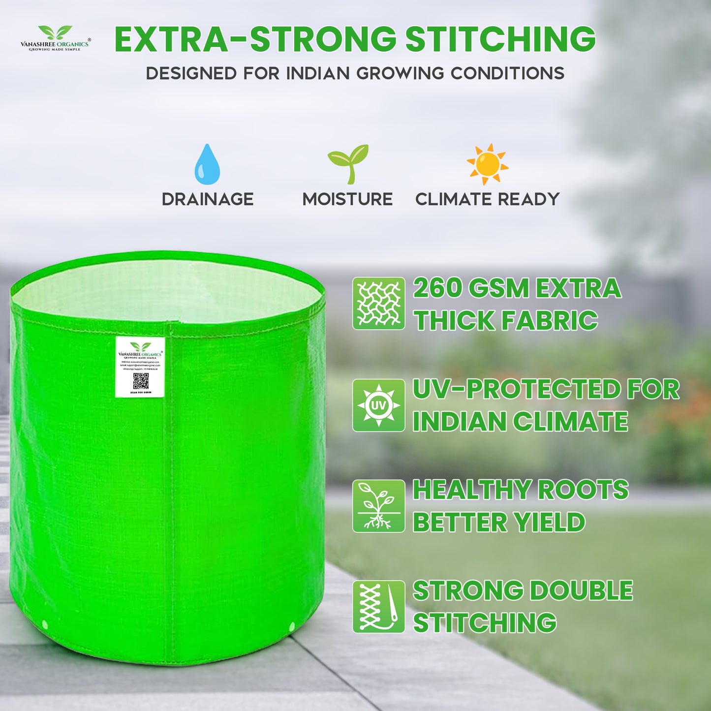 Grow Bag 12x15 Inch for Home Gardening