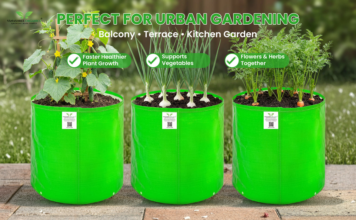 Grow Bag 12x15 Inch for Home Gardening