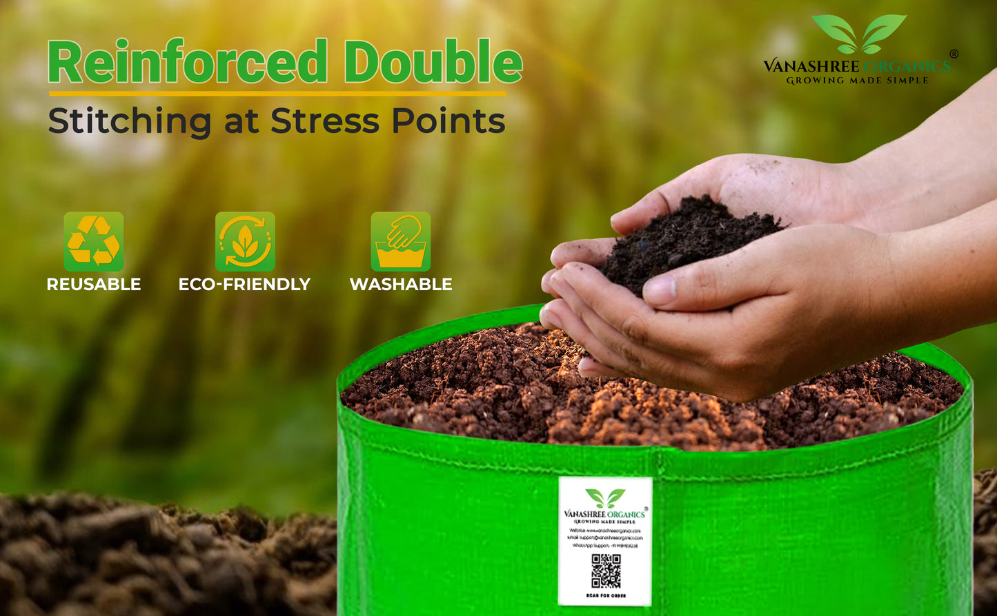 Grow Bag 12x15 Inch for Home Gardening