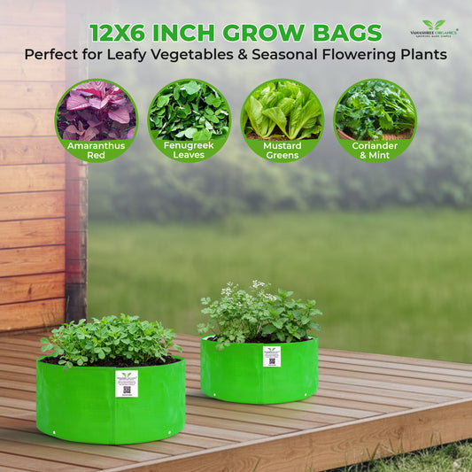 Grow Bag 12x6 Inch for Herbs & Greens