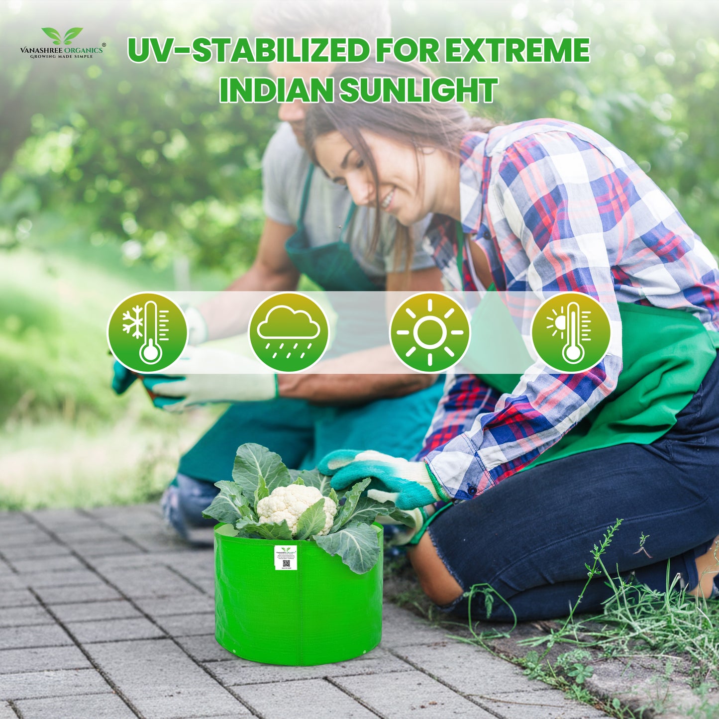 Grow Bag 15x12 Inch for Home Gardening