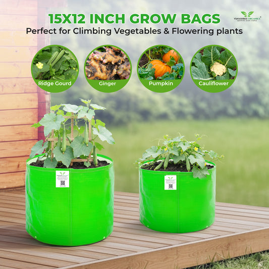 Grow Bag 15x12 Inch for Home Gardening