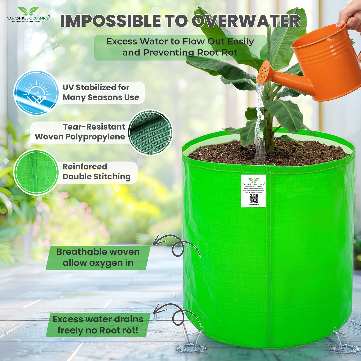 Grow Bag 15x18 Inch for Home Gardening