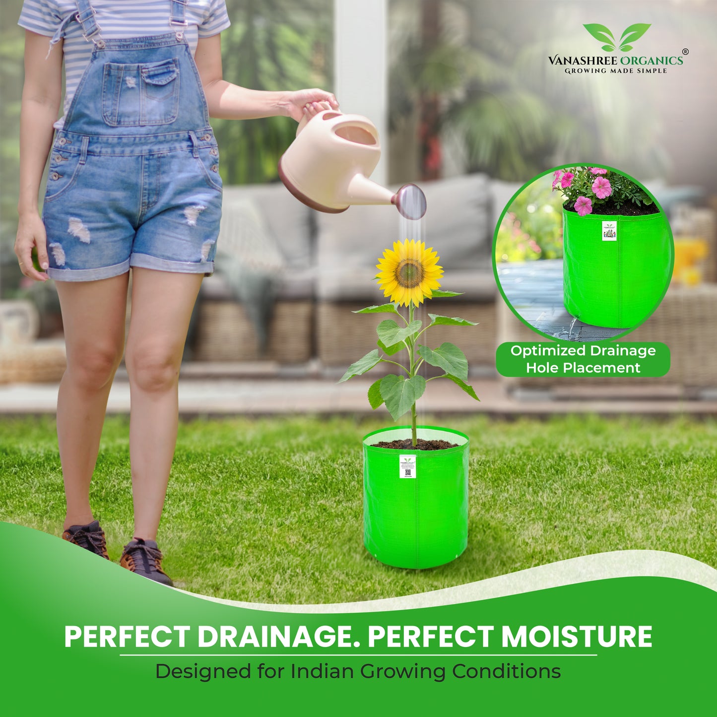 Grow Bag 15x18 Inch for Home Gardening