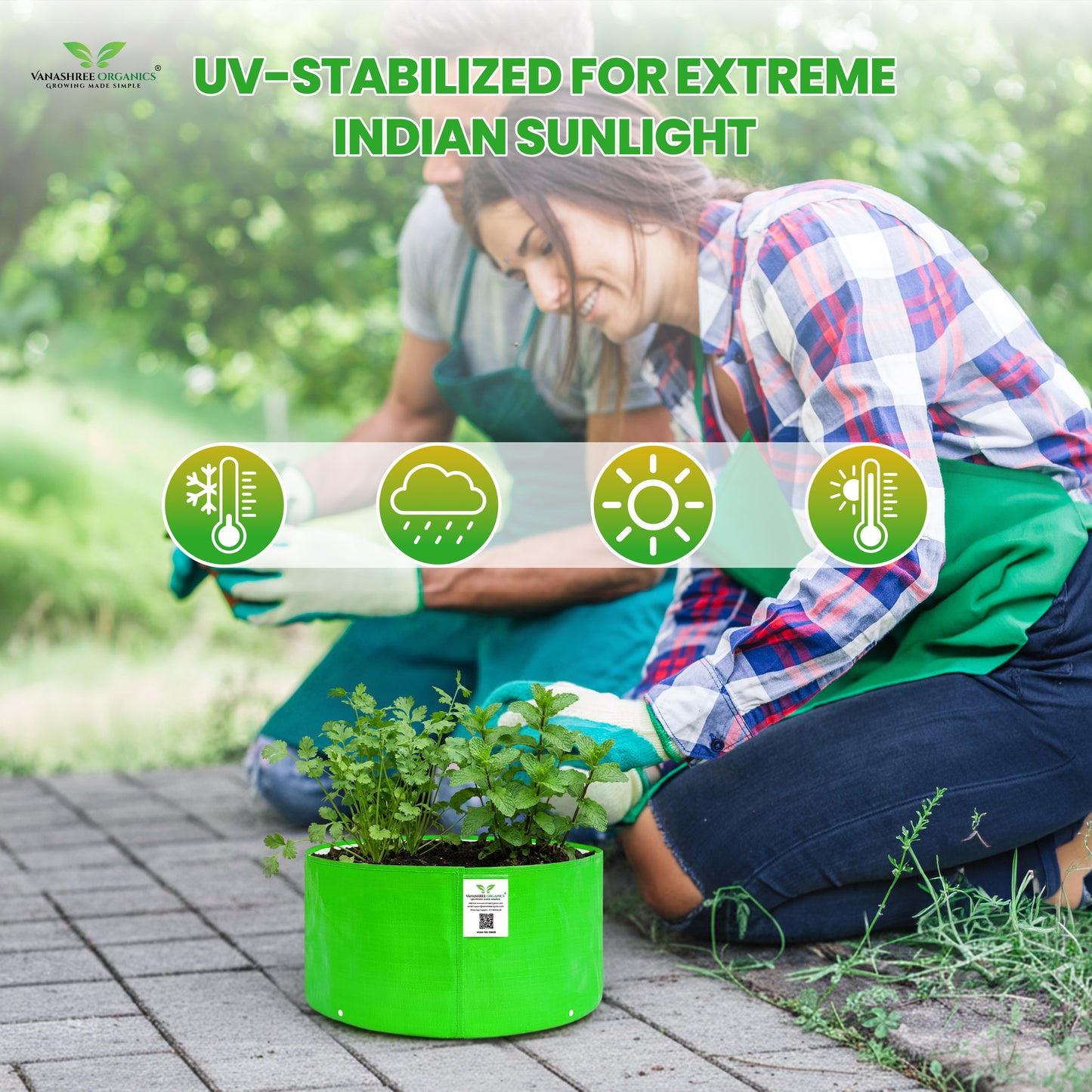 Grow Bag 15x9 Inch for Home Gardening
