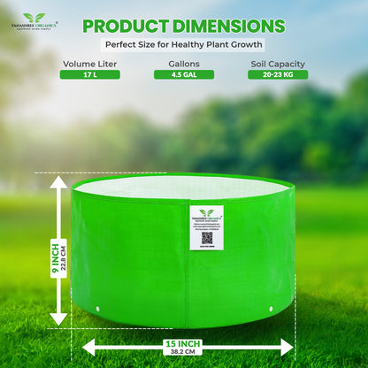 Grow Bag 15x9 Inch for Home Gardening
