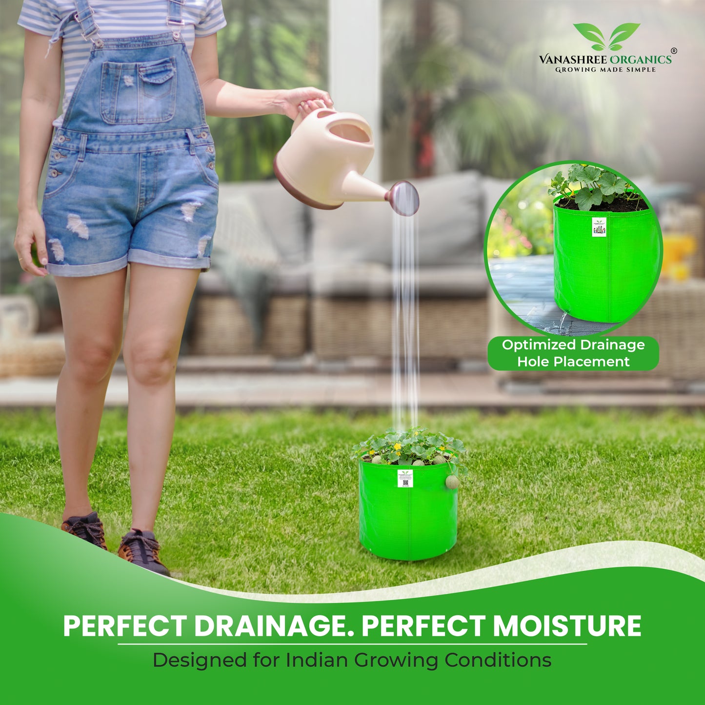 Grow Bag 15x15 Inch for Home Gardening