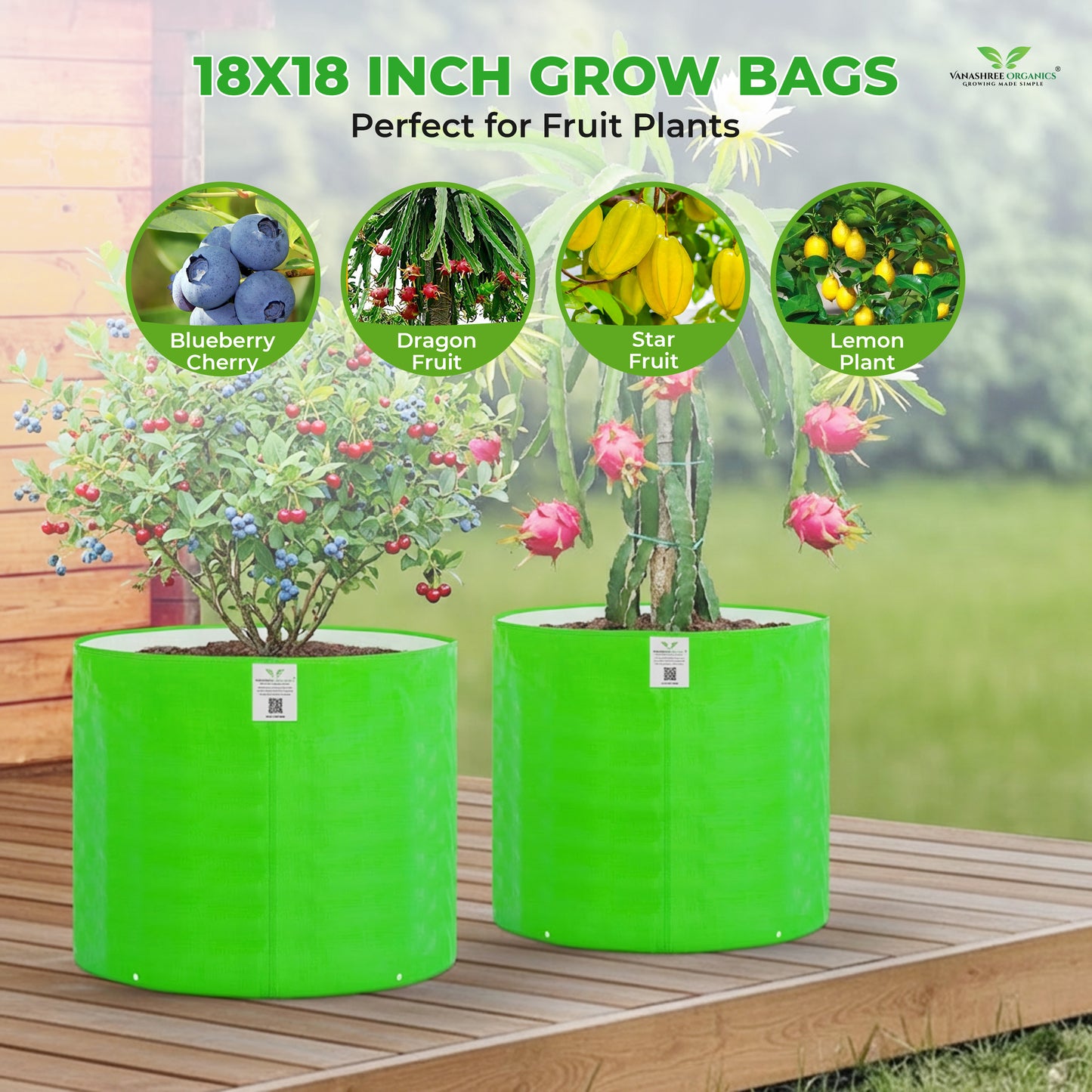 Grow Bag 18x18 Inch for Home Gardening