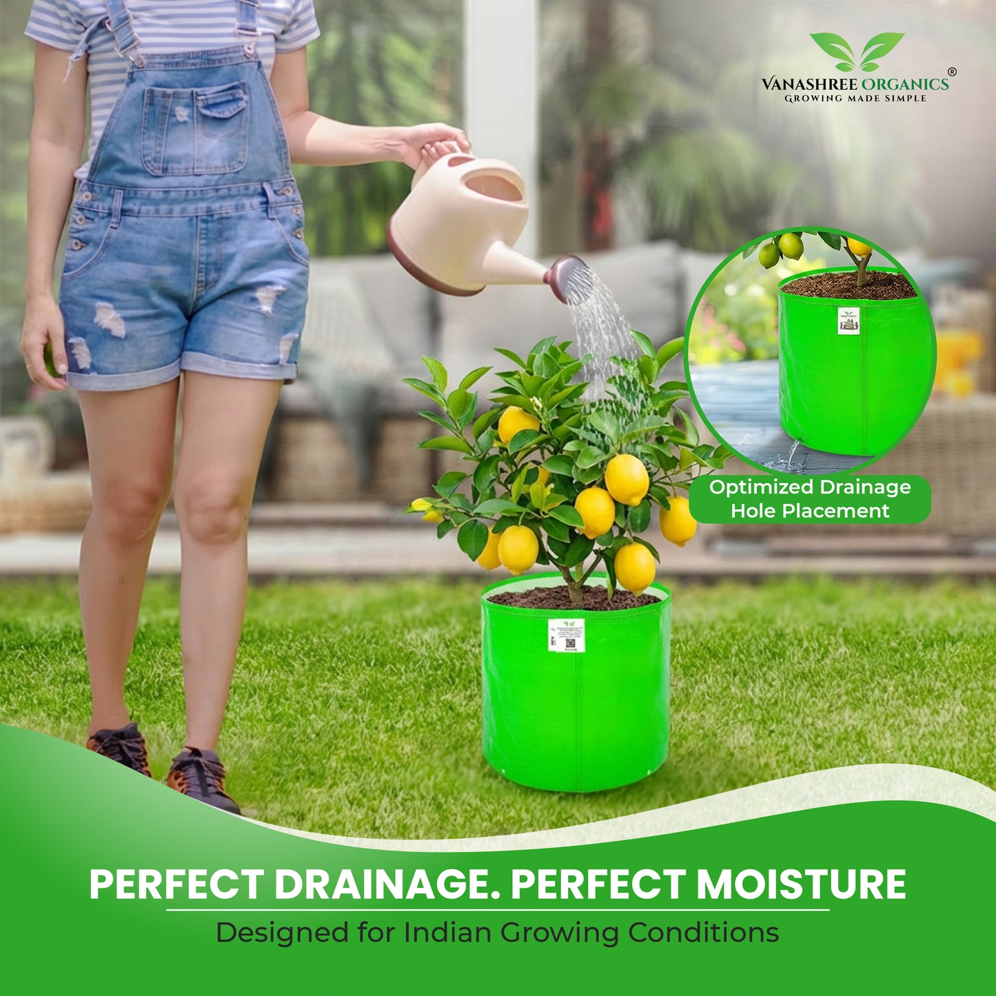 Grow Bag 18x18 Inch for Home Gardening