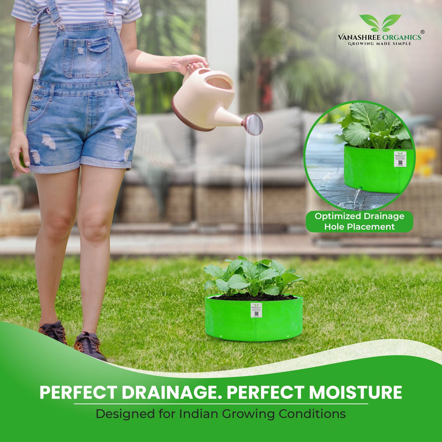 Grow Bag 18x6 Inch for Herbs & Greens