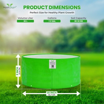 Grow Bag 18x9 Inch for Home Gardening