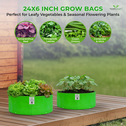 Grow Bag 24x6 Inch for Herbs & Greens