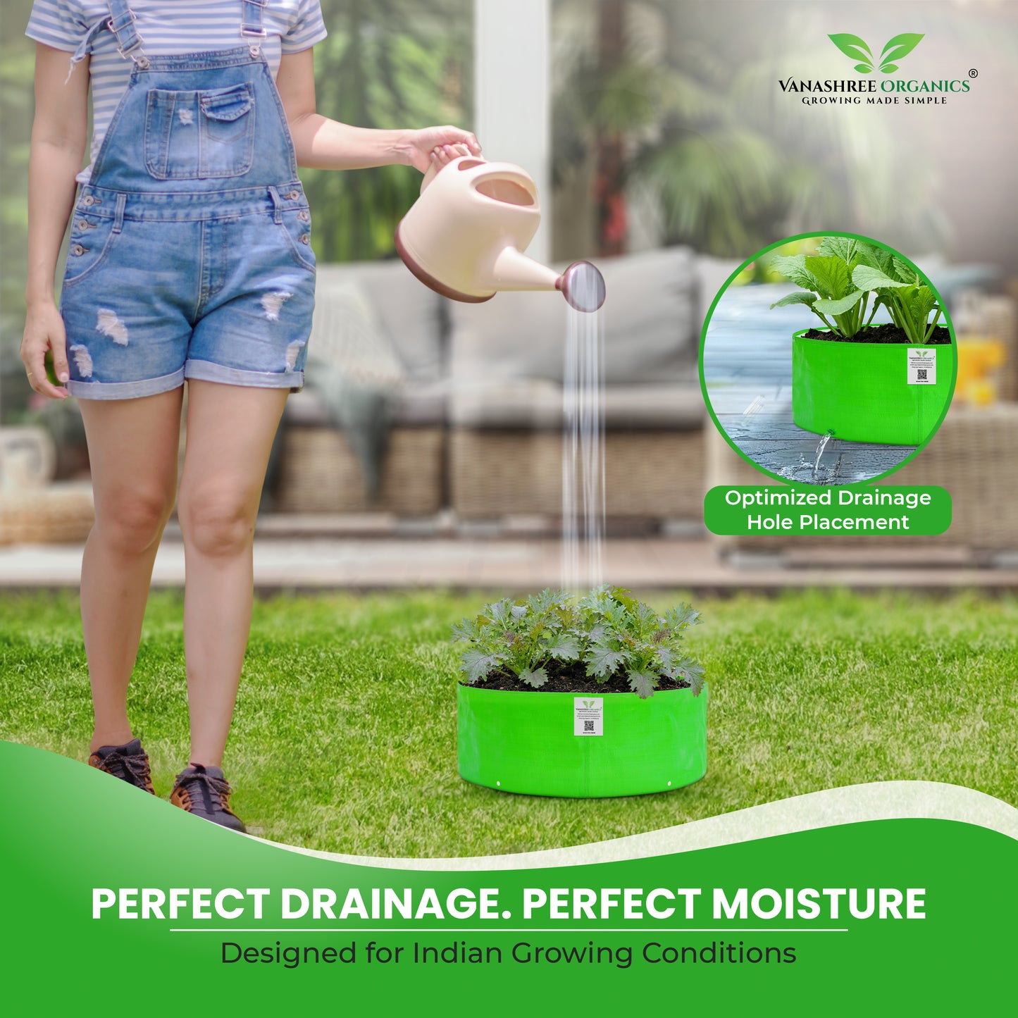 Grow Bag 24x6 Inch for Herbs & Greens