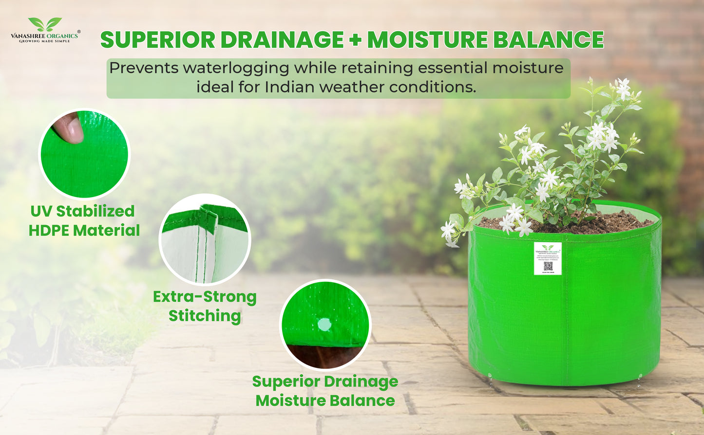 Grow Bag 24x18 Inch for Home Gardening
