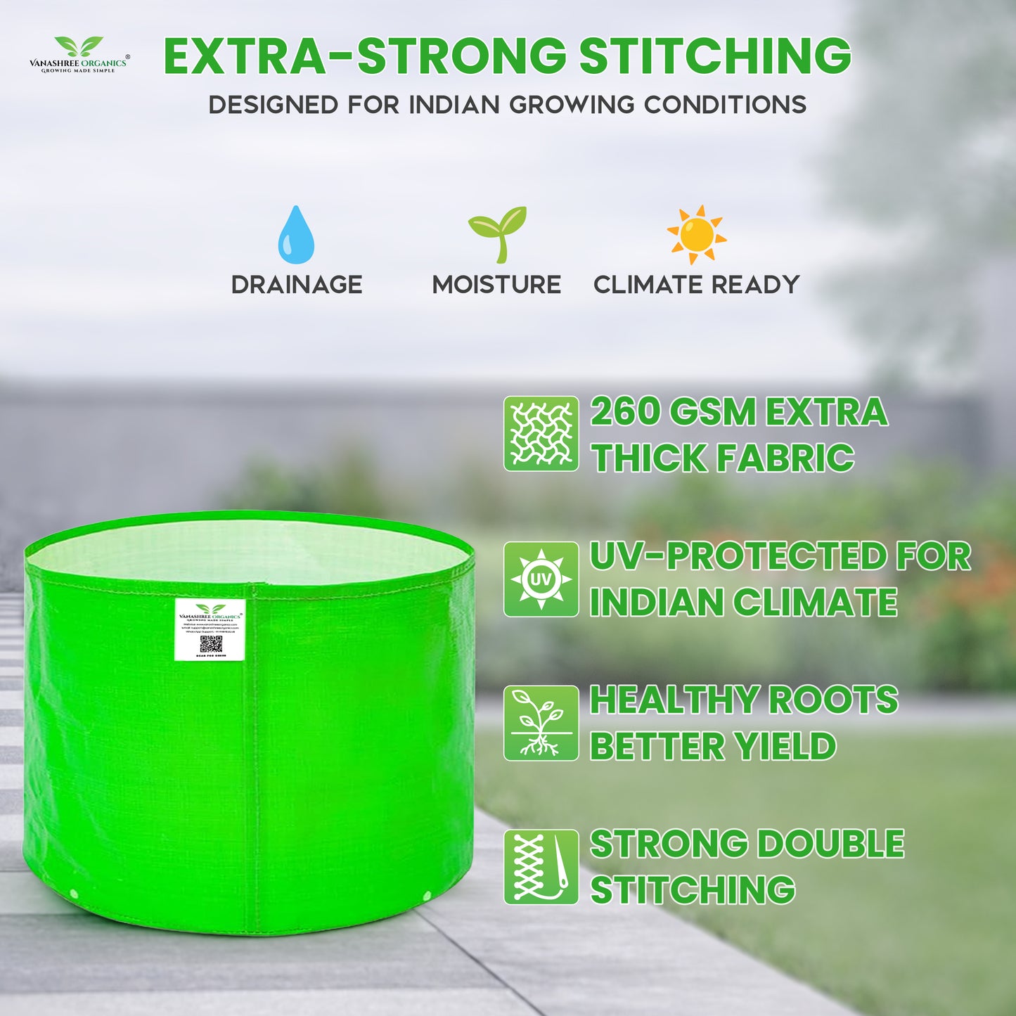 Grow Bag 24x18 Inch for Home Gardening