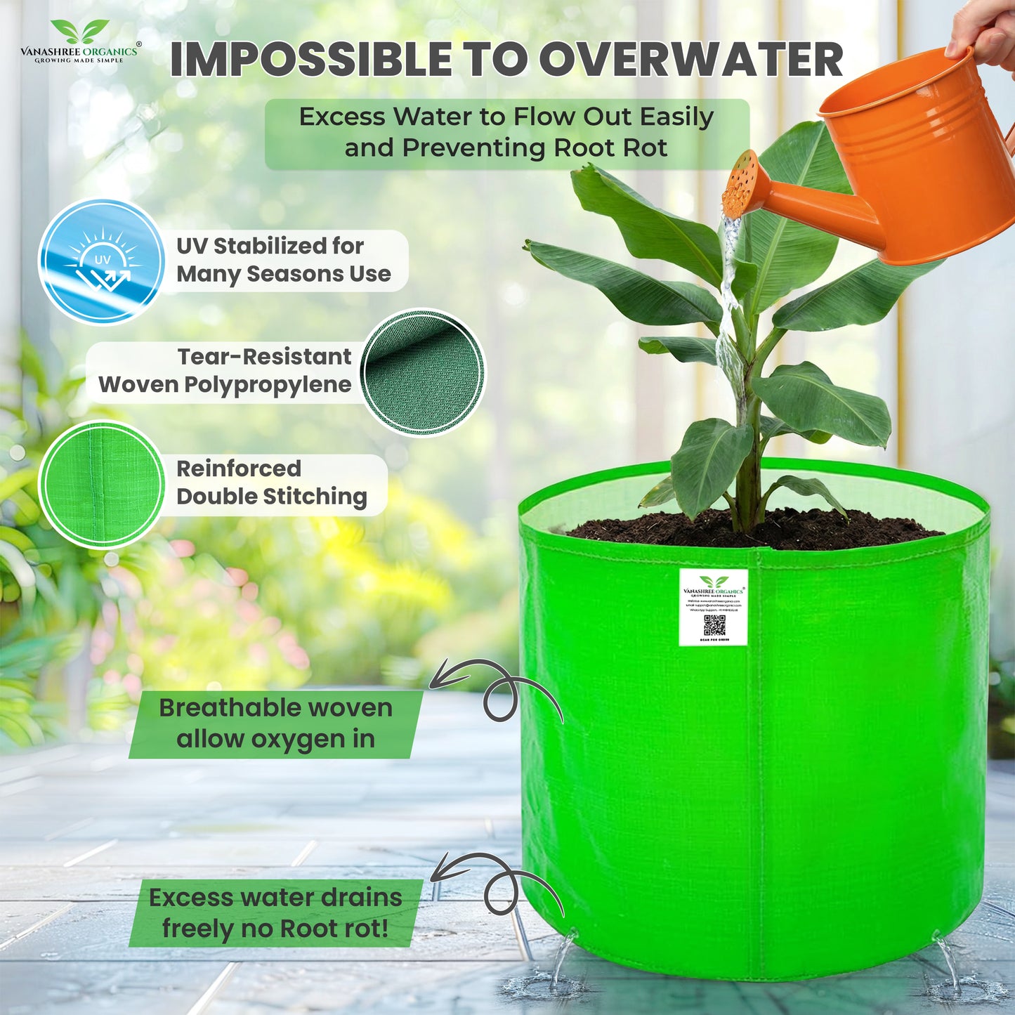 Grow Bag 24x24 Inch for Home Gardening
