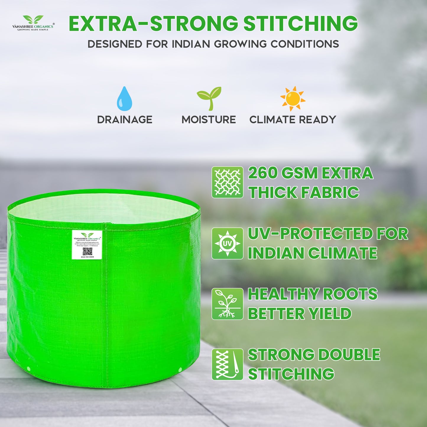 Grow Bag 24x24 Inch for Home Gardening