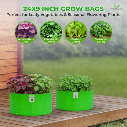 Grow Bag 24x9 Inch for Home Gardening