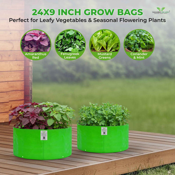 Grow Bag 24x9 Inch for Home Gardening - Vanashree Organics