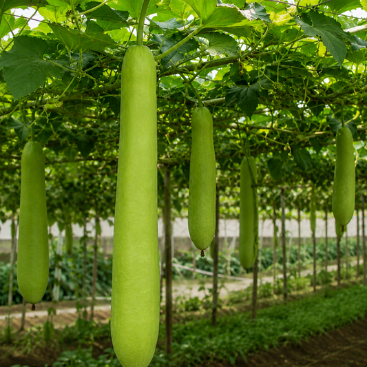 5 Ft Bottle Gourd Seeds - Desi 5 Ft Long Variety (Sorakaya/Lauki/Suraikkai) | Traditional Indian Seeds for Home Gardening - Vanashree Organics