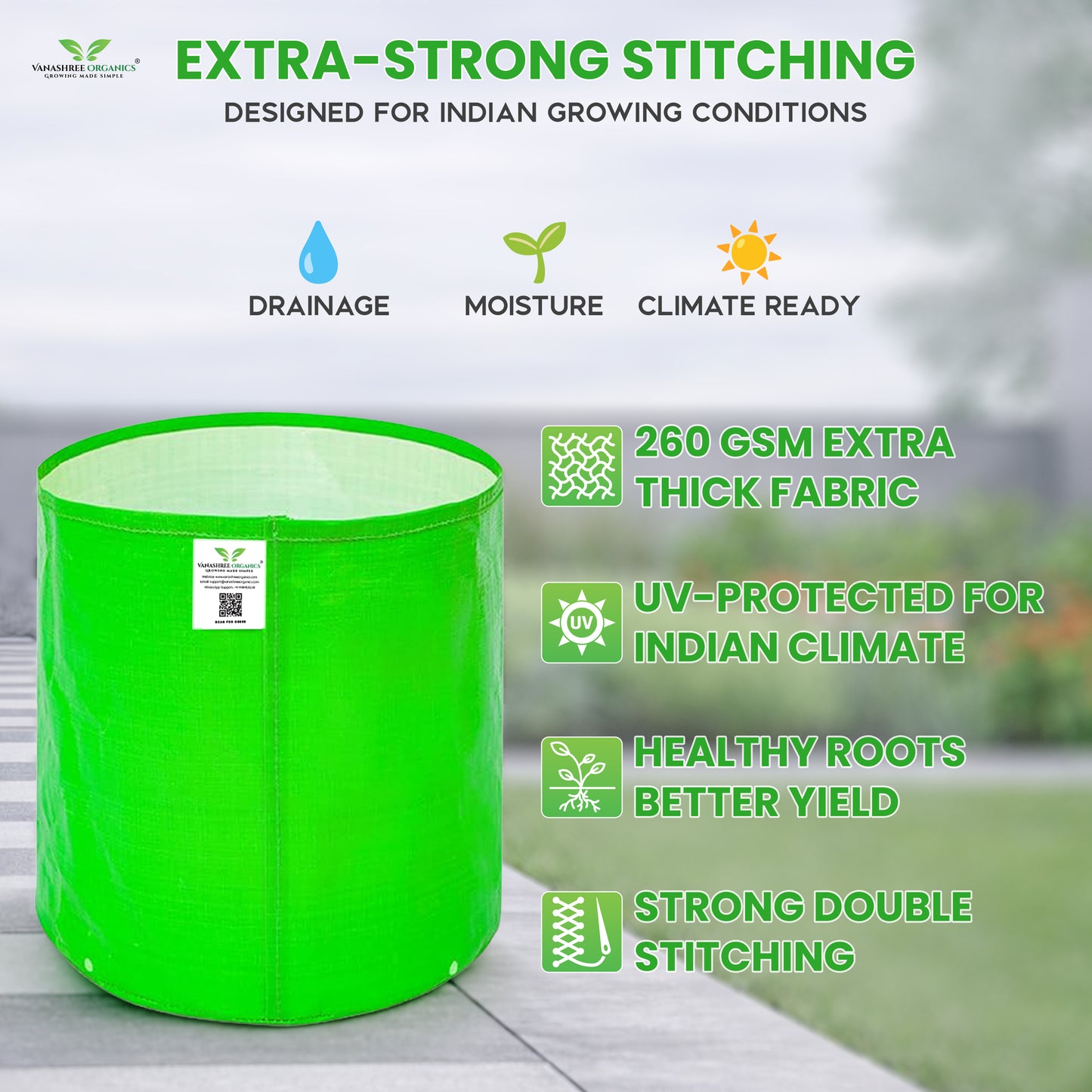 Grow Bag 6x6 Inch for Herbs & Seeds