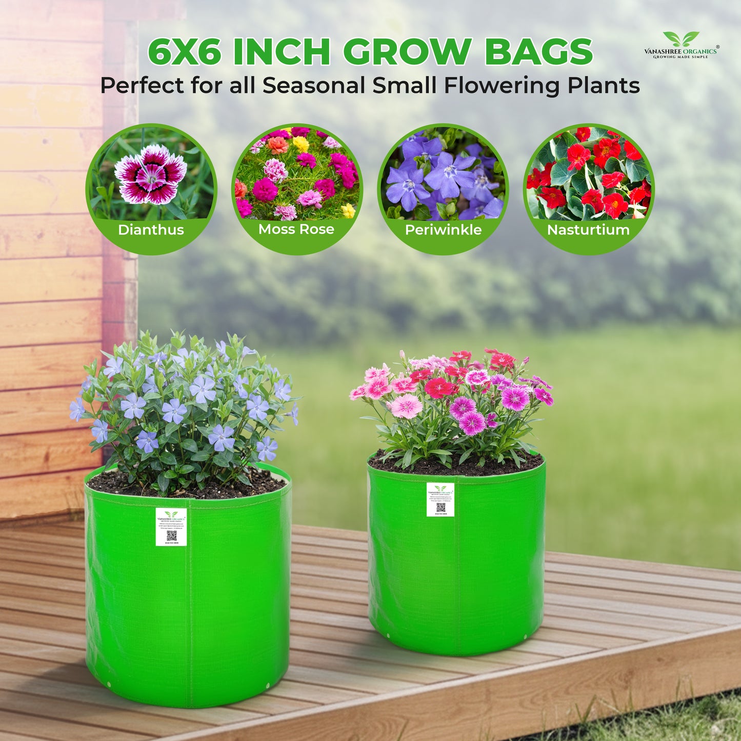 Grow Bag 6x6 Inch for Herbs & Seeds