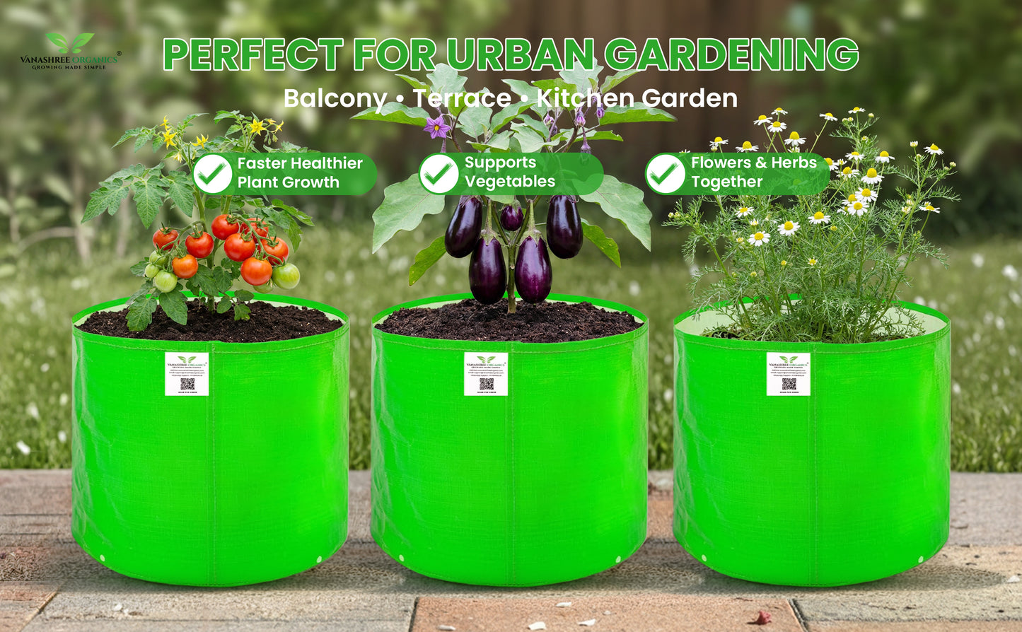 Grow Bag 9x12 Inch for Home Gardening