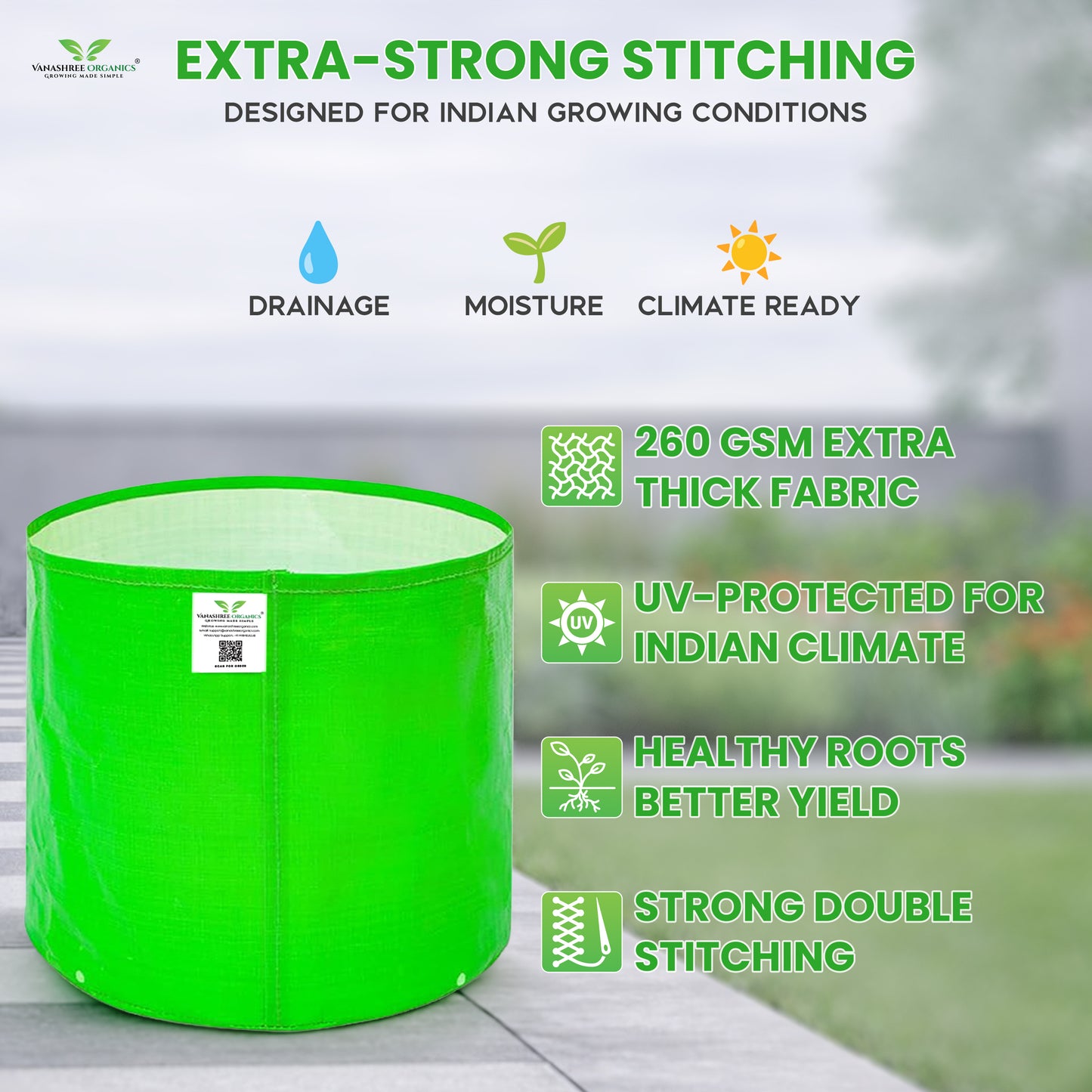 Grow Bag 9x12 Inch for Home Gardening