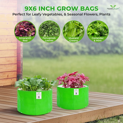 Grow Bag 9x6 Inch for Herbs & Greens