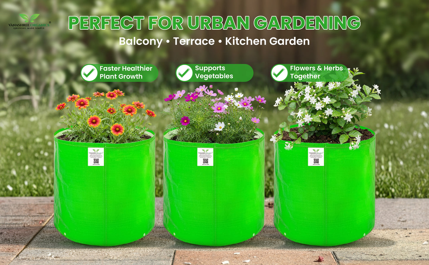 Grow Bag 9x9 Inch for Home Gardening