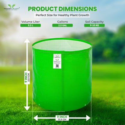 Grow Bag 9x9 Inch for Home Gardening