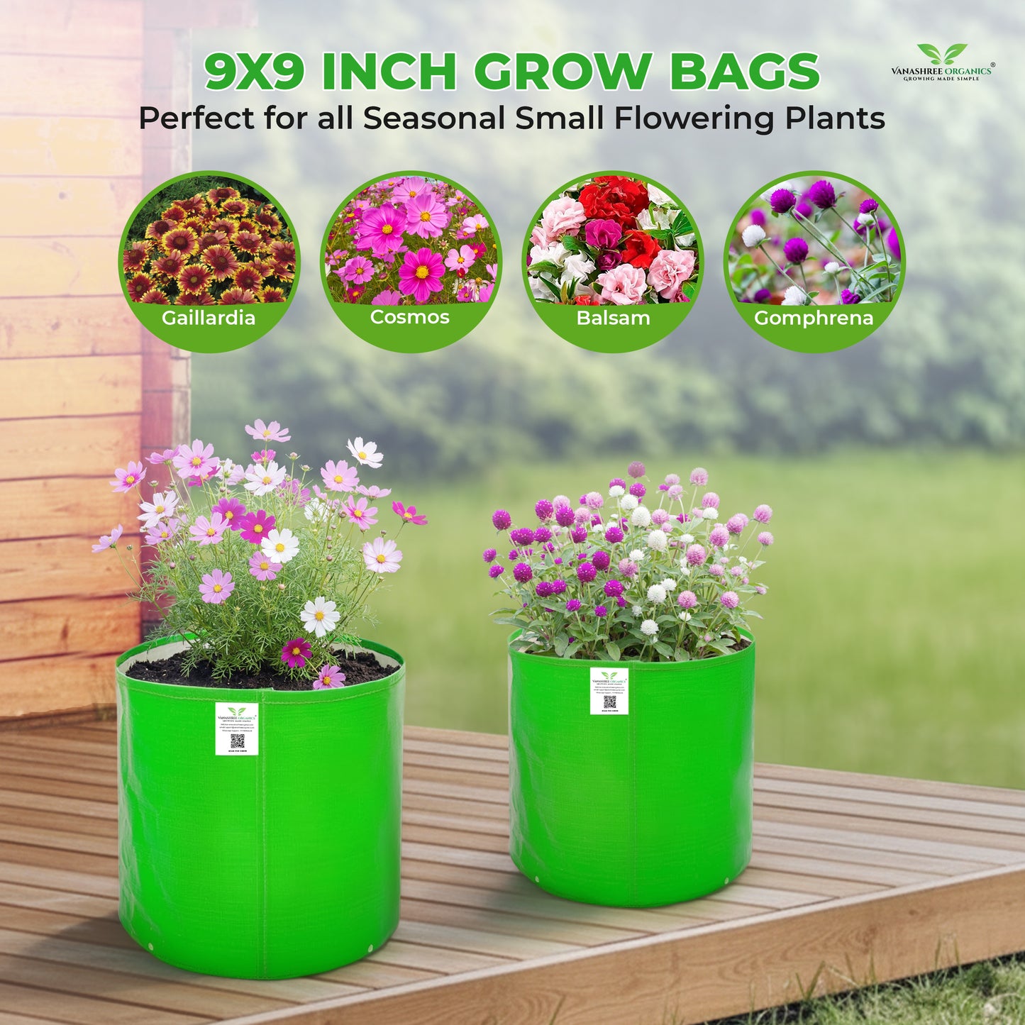 Grow Bag 9x9 Inch for Home Gardening
