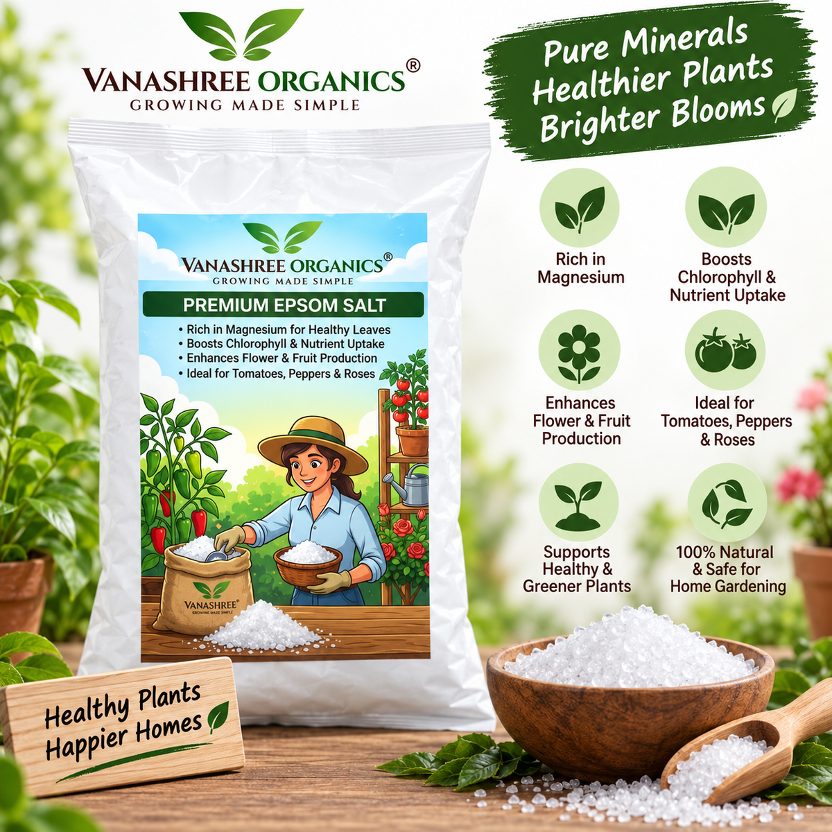 Epsom Salt for Routine Plant Care(500 Grams)