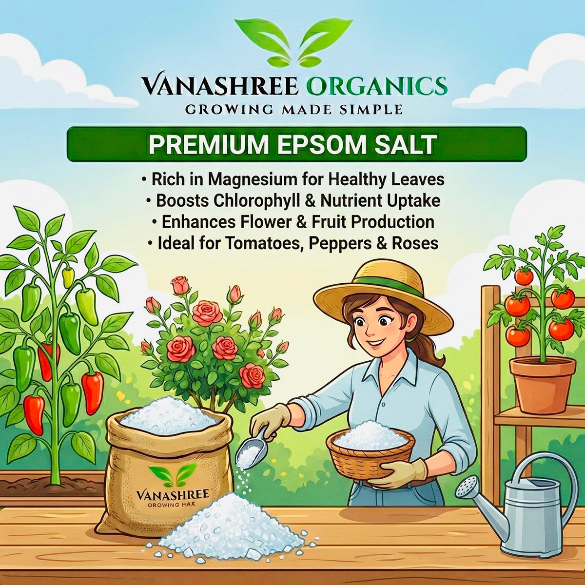 Epsom Salt for Routine Plant Care(500 Grams)