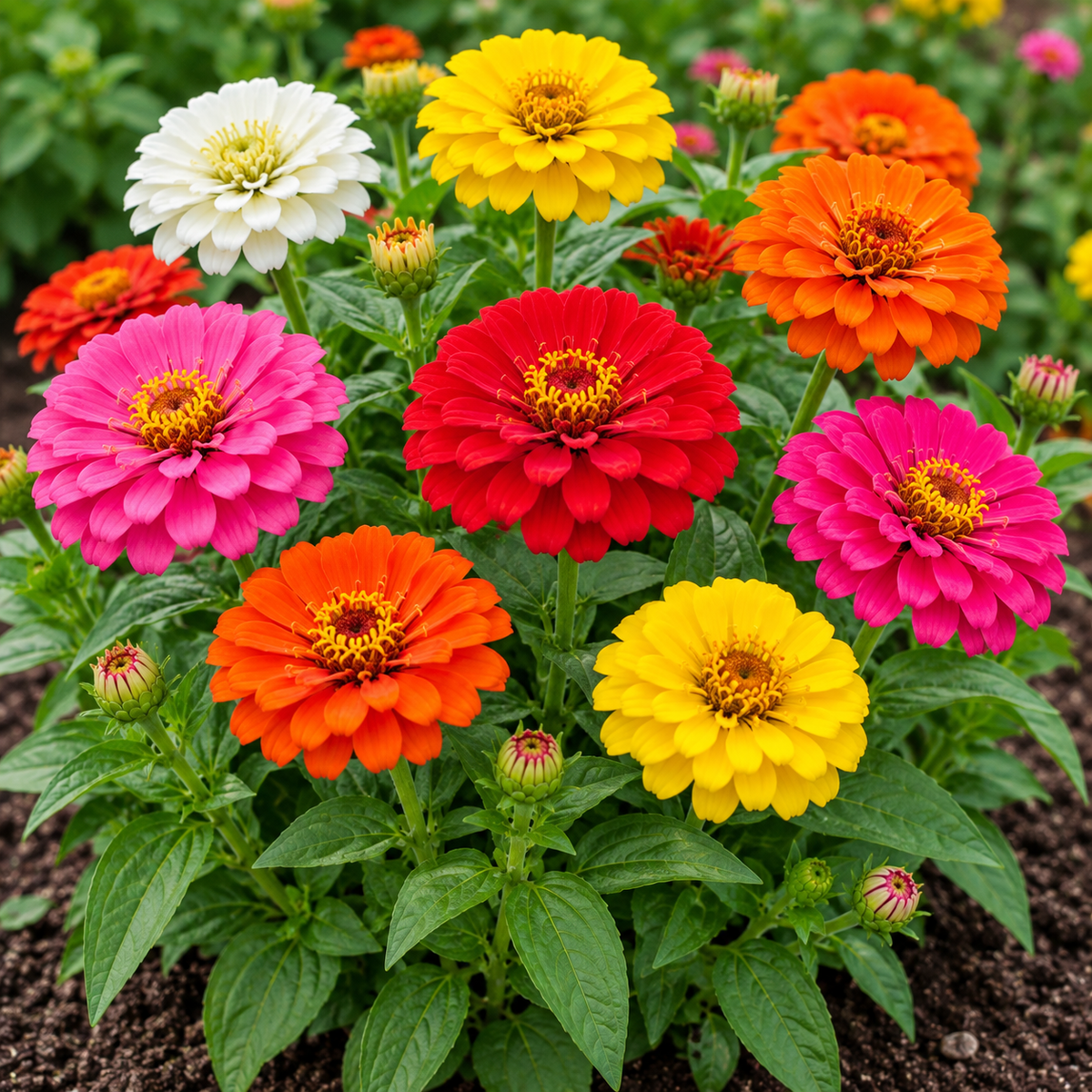 Zinnia Mix Seeds – Multi-Color Variety | Vanashree Organics