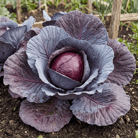 Cabbage Red Seeds – Desi Erra Cabbage Variety | Patta Gobhi | High Germination for Home Gardening - Vanashree Organics