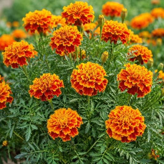 French Marigold Seeds – Desi French Banthi Puvvu Variety | Compact Flowering Seeds for Home Gardening - Vanashree Organics