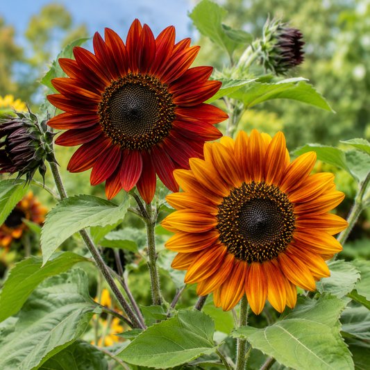Sunflower Red & Brown Seeds – Desi Erra Podduthirugudu Variety | Suryakanti | High Germination for Home Gardening - Vanashree Organics