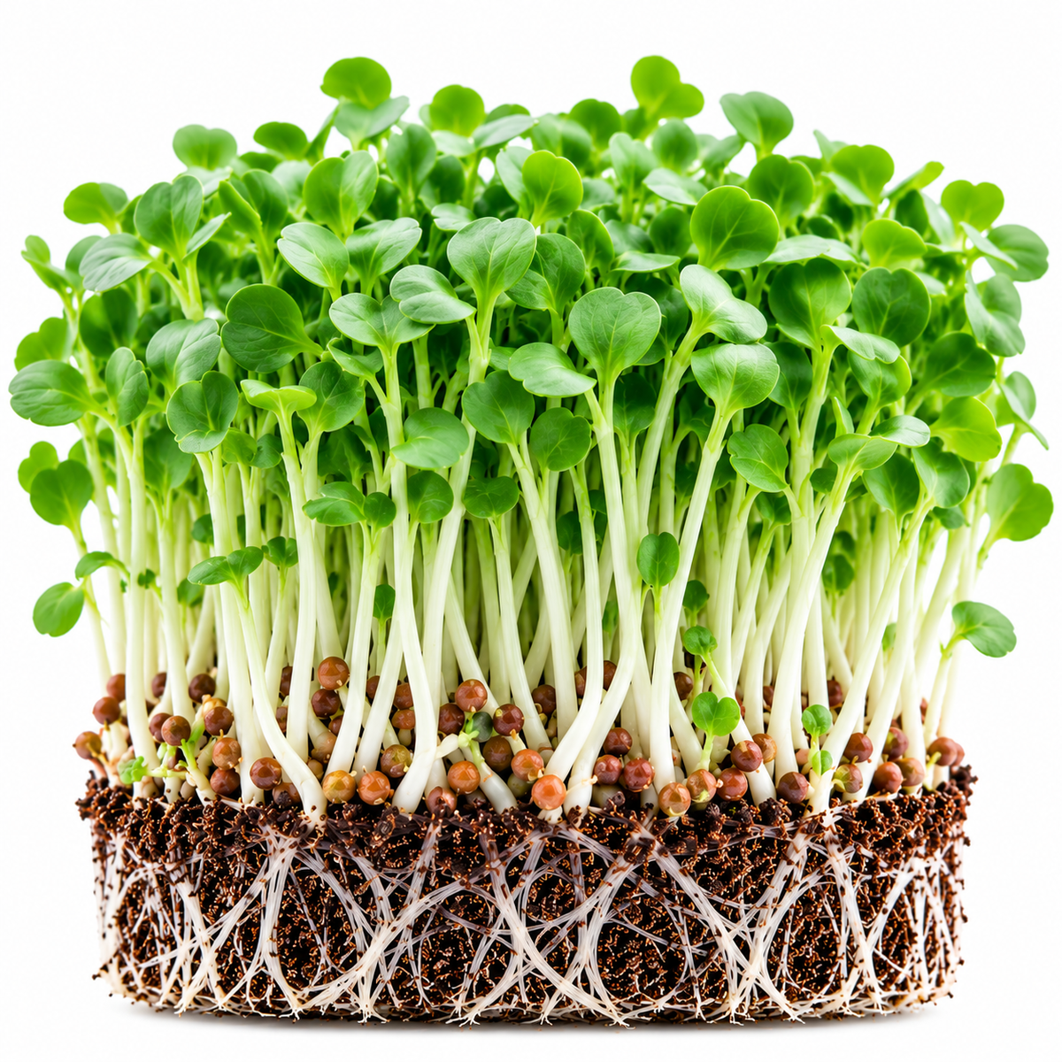 White radish microgreens tray grown at home from Vanashree Organics microgreen seeds